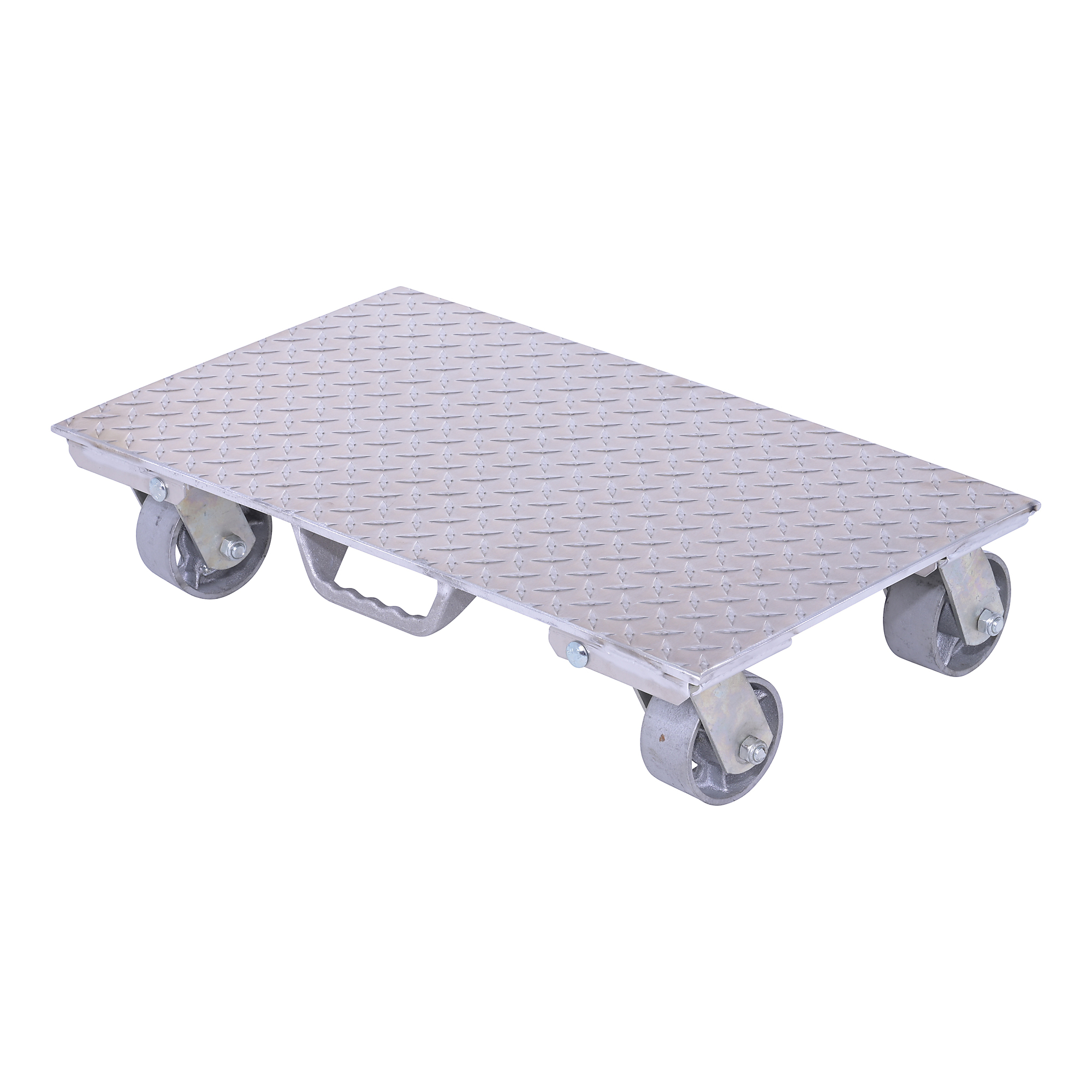 Vestil Aluminum Dolly with Steel Wheels and Handle - 27in. x 16in., 2800-Lb. Capacity, Model# PDA-1627-C-S-H